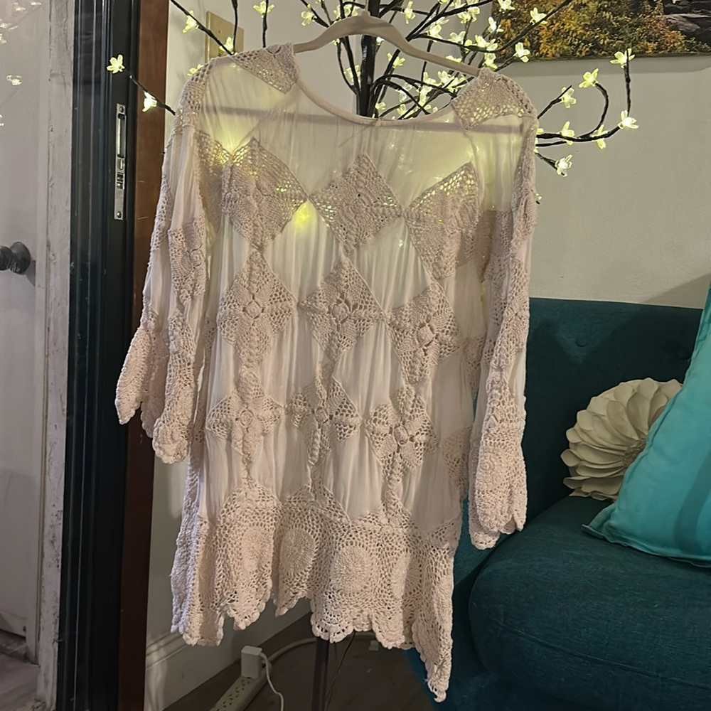 Free People Crocheted Tunic